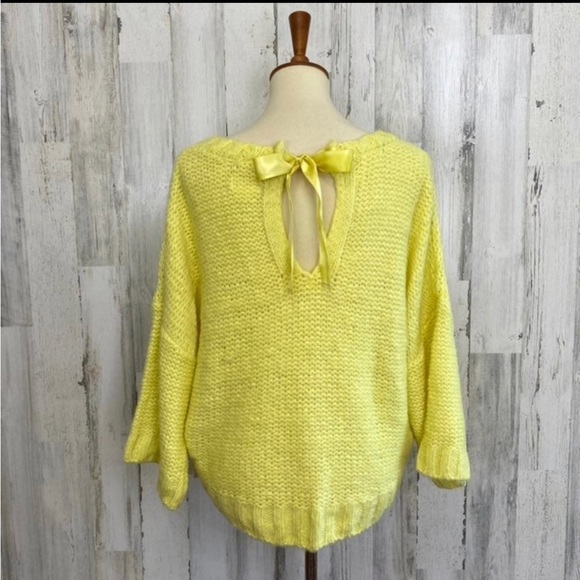 2X Host Pick! NWT Anthropologie Maeve Cecile Bow Back Sweater SZ L - Picture 5 of 8